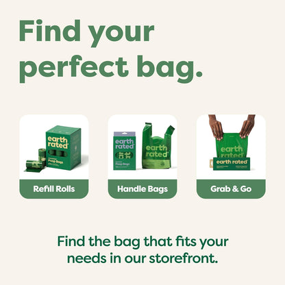 Earth Rated Lavender Dog Waste Bags with Handles - Value Pack of 600, Easy-Tie and Leakproof Design