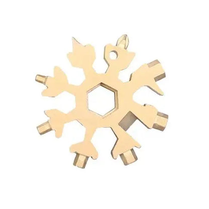 18-in-1 Stainless Steel Snowflake Multi-Tool: Portable Wrench, Screwdriver, and Bottle Opener for Outdoor Survival Activities