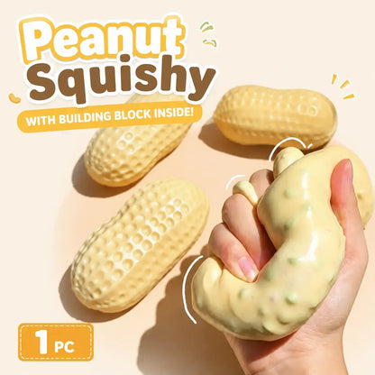 Crunchy Peanut Stress Relief Squishy Toy - Portable Sensory Fidget Toy for Teens and Adults, Ideal for Leisure and Entertainment