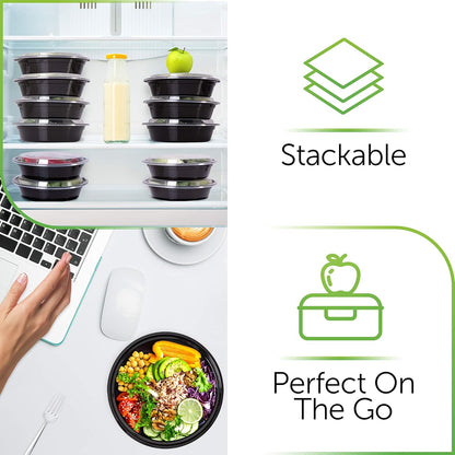 30-Pack Reusable Meal Prep Containers