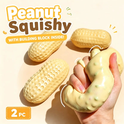 Crunchy Peanut Stress Relief Squishy Toy - Portable Sensory Fidget Toy for Teens and Adults, Ideal for Leisure and Entertainment