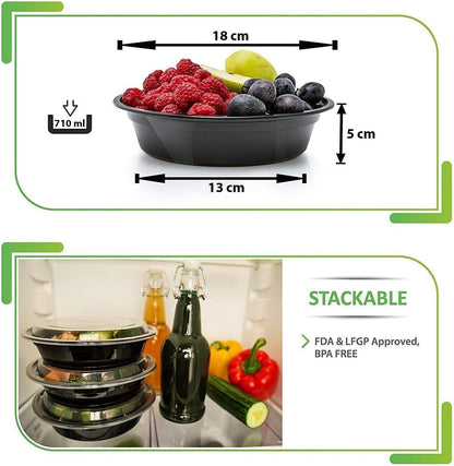 30-Pack Reusable Meal Prep Containers