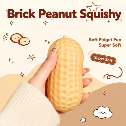 Crunchy Peanut Stress Relief Squishy Toy - Portable Sensory Fidget Toy for Teens and Adults, Ideal for Leisure and Entertainment